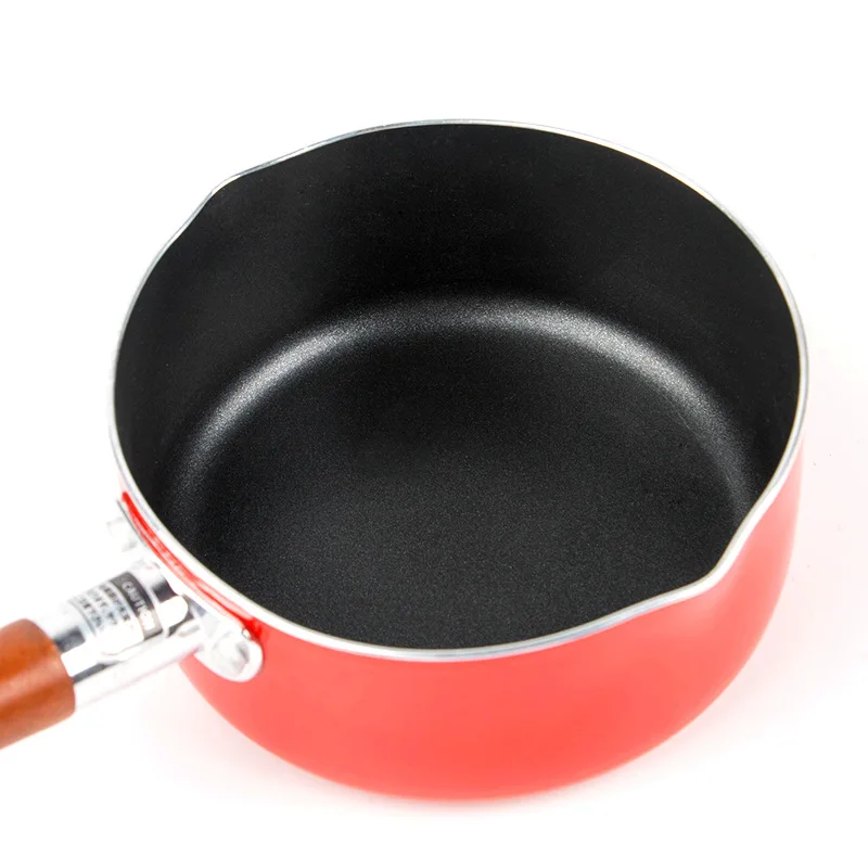 

Soup Milk Pot Pan Borosilicate Glass Cooking Small Saucepan With Wooden Handle Cooker Gas Stove Home Cookware Kitchen Gadget