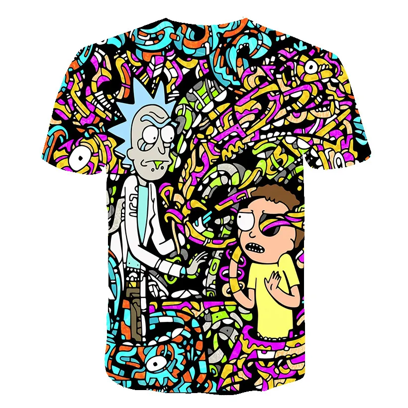 Высокое качество, футболка с Мужская 3D футболка Rick and marty By Jm2, летняя футболка с аниме, футболки с короткими рукавами, топы с круглым вырезом, Прямая поставка