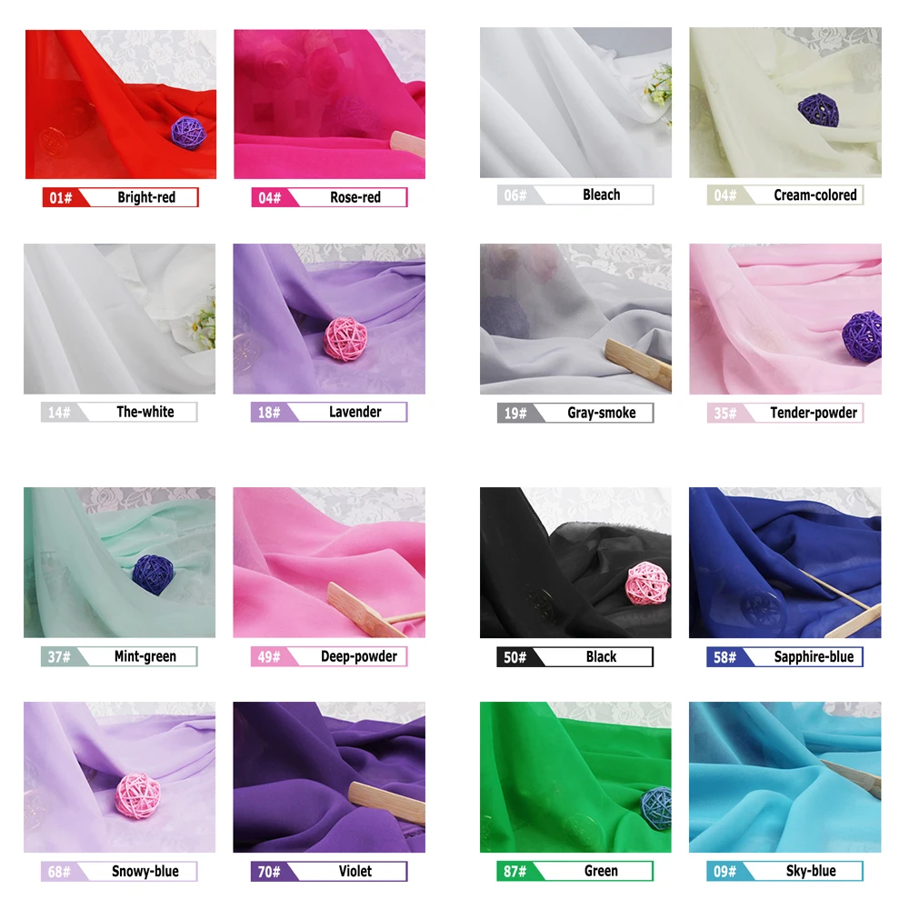 Шифоновая ткань | 2 м (80 '') Непрерывная 60&quot в ширину свадебные украшения DIY