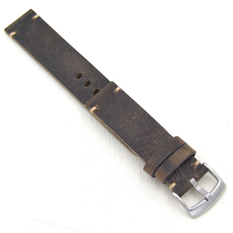 Ремешок для часов из натуральной кожи 18 мм 19 20 22 коричневый черный ремешок