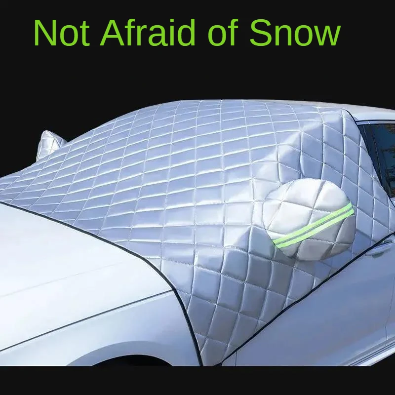 

207*147CM Car Snow Cover Car Front Windshield Winter Windshield Car Snow Sun Visor Frost-proof and Anti-freeze Jersey