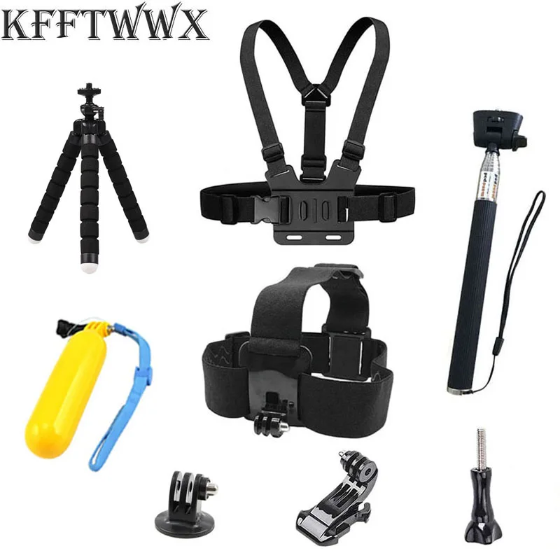 Набор аксессуаров KFFTWWX для Gopro Hero 10 9 8 7 6, черный нагрудный ремешок для 5 4 3 + 4session YI 4K SJCAM EKEN AKASO DBPOWER Vantop