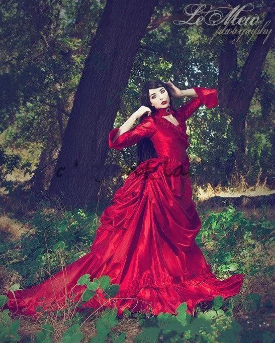 Винтажное платье Мина Дракула в викторианском стиле для выпускного вечера 2019