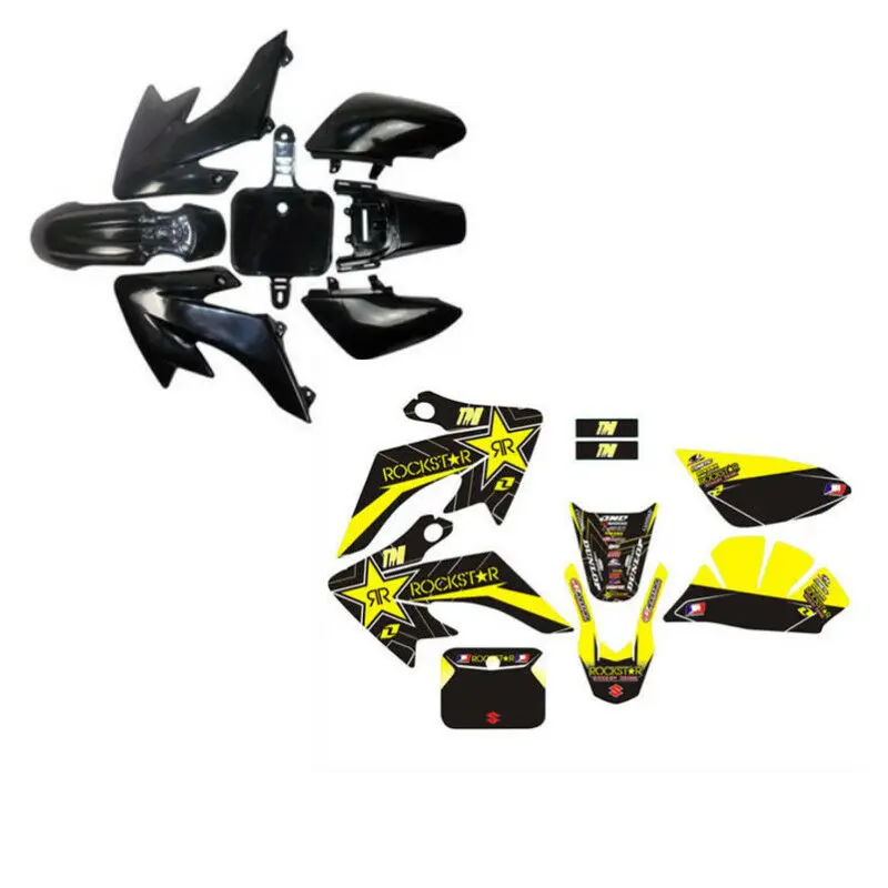 

Plastic Fender + Sticker Kit for CRF50 70cc 90cc 110 125cc DHZ Baja Dirt Pit Bike