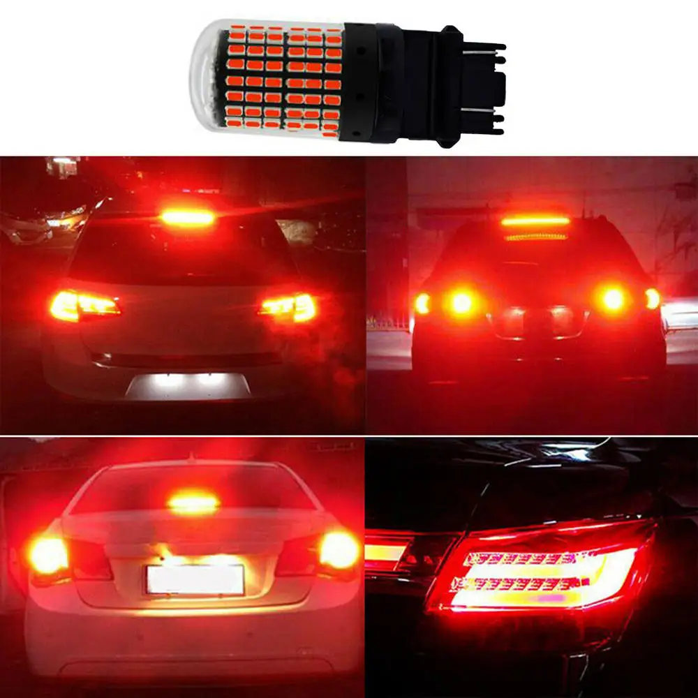 

2x 3157 Red Canbus Error Free LED Light 3457 4157NA Tail Brake Lights 3057 Bulb