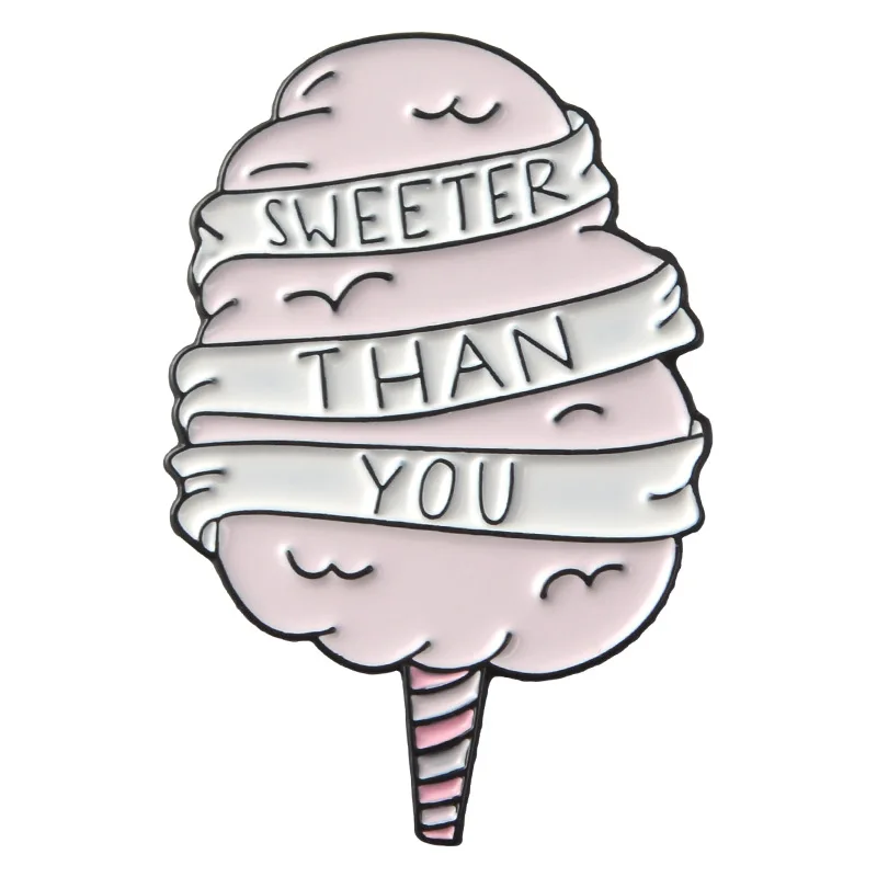 Марка Marshmallow Phone Dialog Броши для женщин Сладкий один бесплатный поцелуй билет