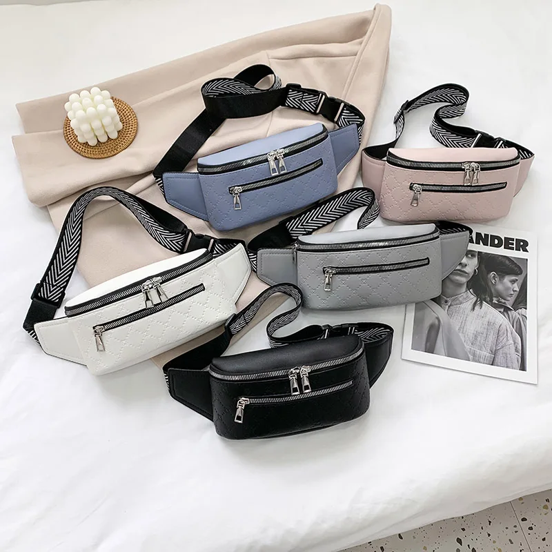 

Brand Women's Waist Bags PU Leather Fanny Pack Fashion Ladies Shoulder Crossbody Chest Bags Luxury Travel Women Waist Belt Packs