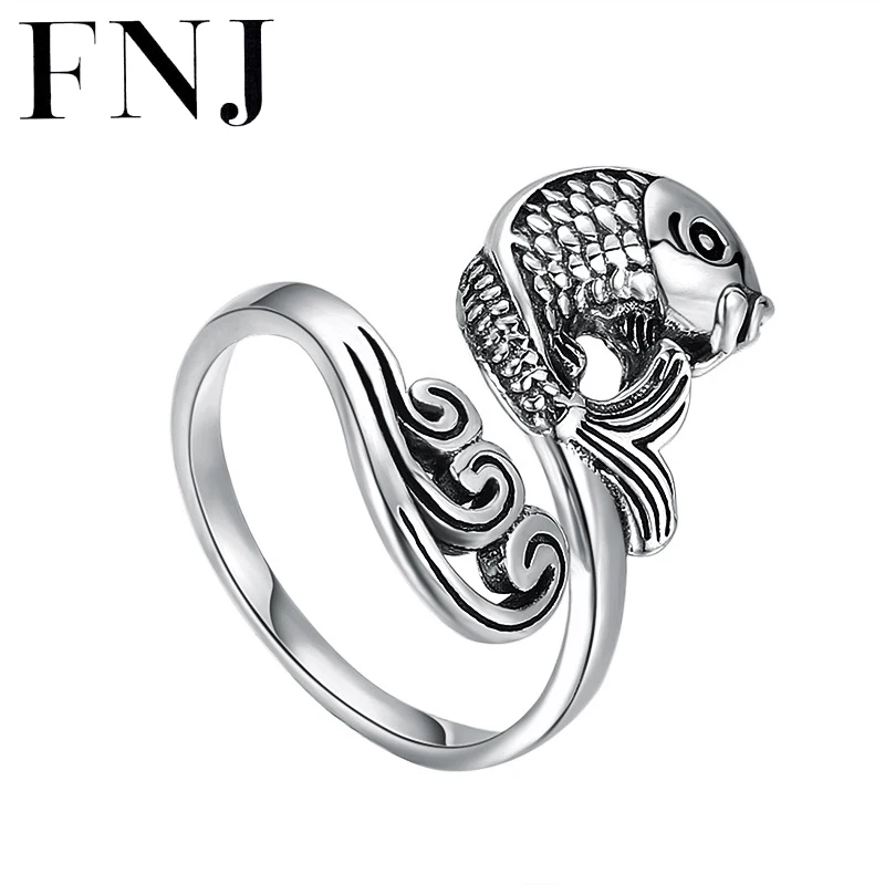 

Женское кольцо из серебра 925 пробы FNJ, регулируемый размер, 100%-9