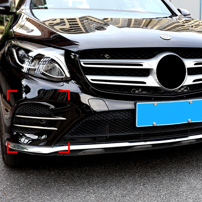 

CarManGo For Mercedes Benz GLC 2016-2019 Car Styling Front Fog Light Lamp Cover Frame Trim Sticker Chrome Exterior Accessories