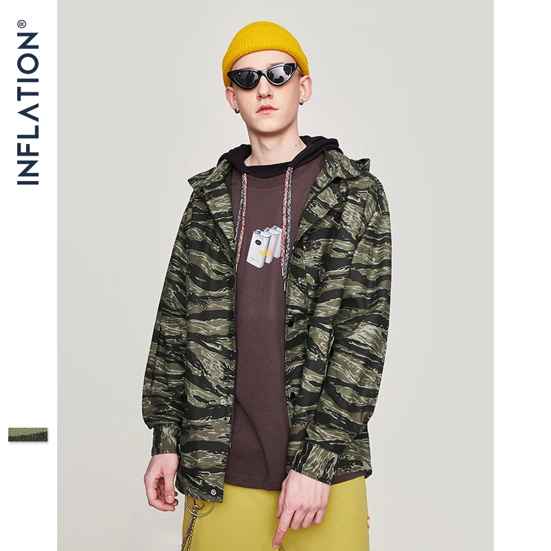 Куртка мужская камуфляжная с капюшоном свободного покроя 8760 Вт|Мужские куртки| |