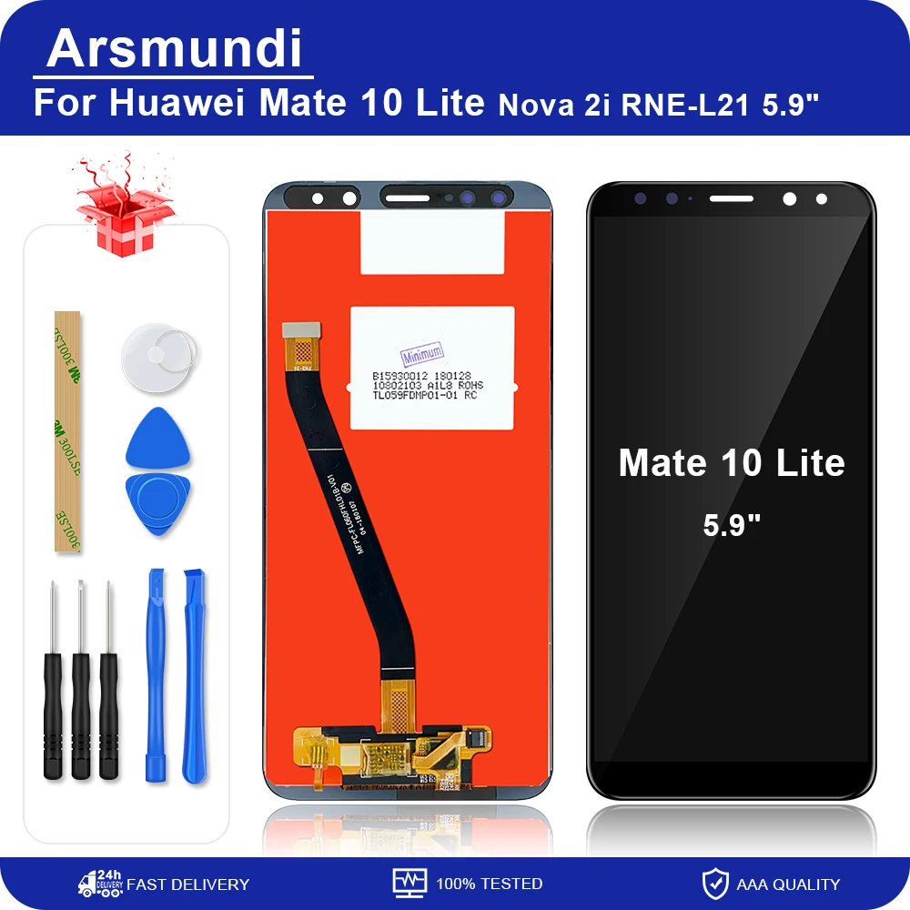 ЖК дисплей и сенсорный экран для Huawei Mate 10 Lite с дигитайзером в сборе Nova 2i RNE L21 5 9