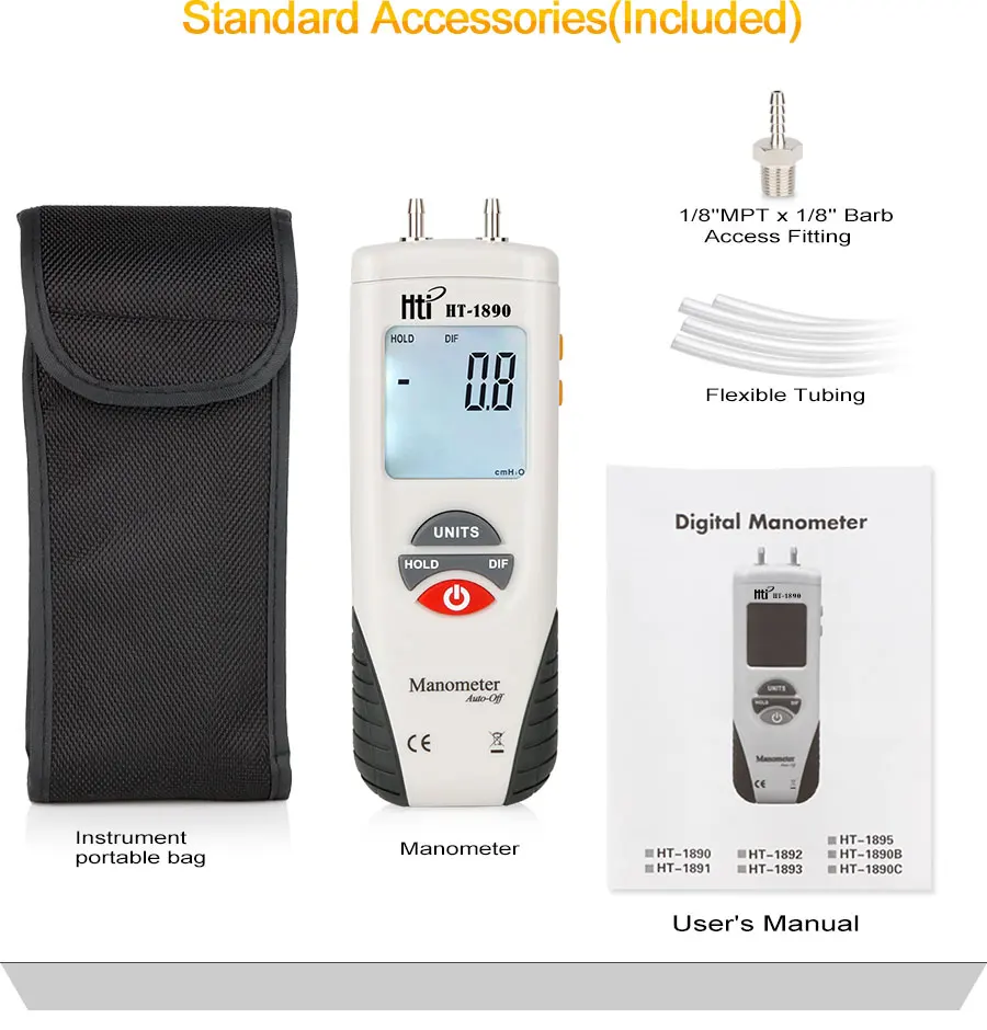 RZ манометр цифровой манометр воздуха Манометр Presion de Neumaticos 55H2O до+ 55H2O портативный манометр