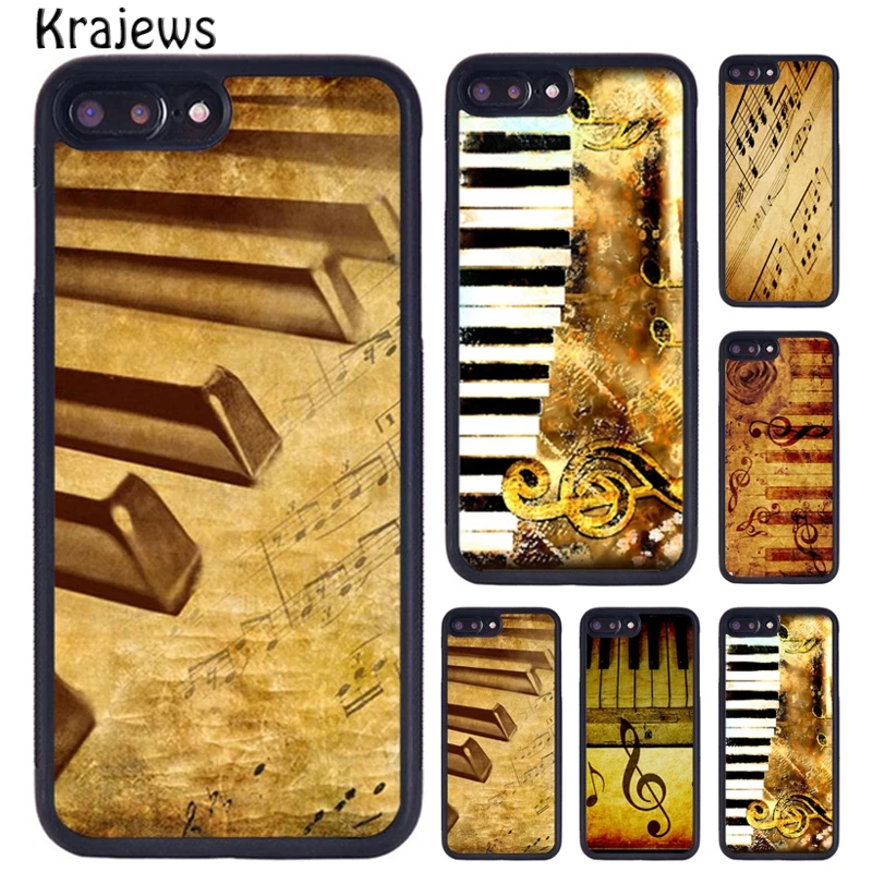 Винтажный чехол для телефона с ключами пианино и музыкальными заметками iPhone X XR XS
