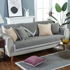 Мягкий плюшевый чехол для дивана, однотонный нескользящий чехол для углового дивана, украшение гостиной