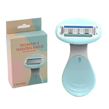 Cuchilla de afeitar para mujer, afilador femenino de 4 capas, de alta calidad cabezal de cuchillas de afeitar, adecuado para depilación, afeitadora de Bikini (4)