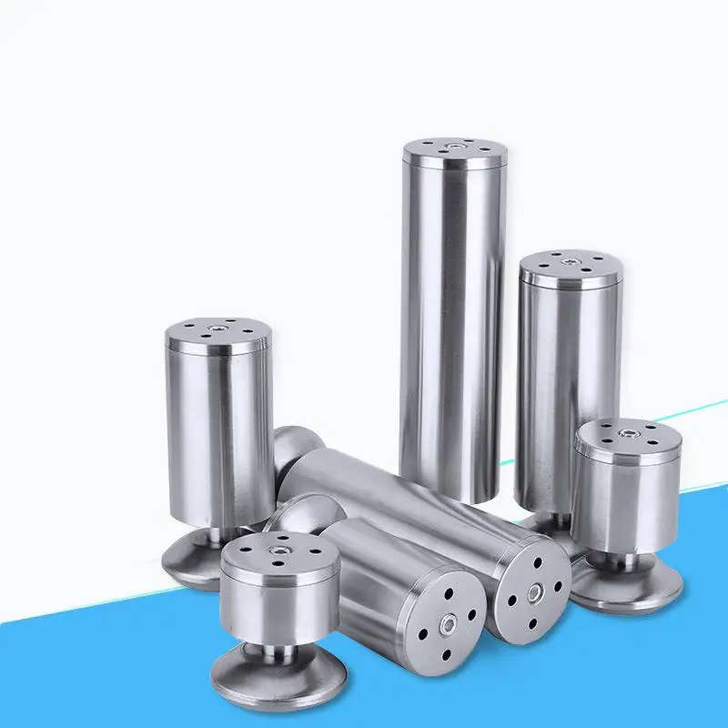 

1 Pc 60/80/100/120/150mm Stainless Steel Wire Drawing Thickened Cabinet Foot Adjustable Support Tea Table Tv Sofa