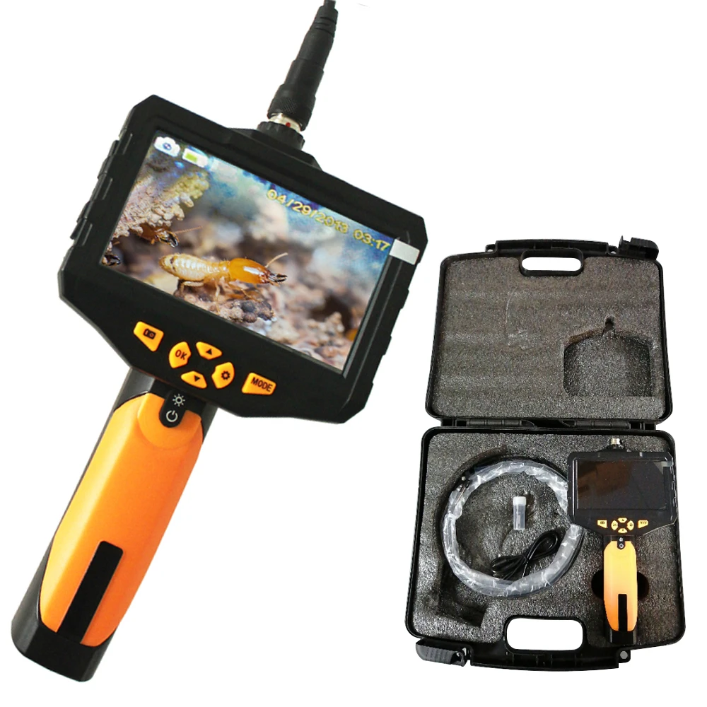 C&aacute;mara de inspecci&oacute;n con Monitor, endoscopio, pantalla Digital de v&iacute;deo para grabaci&oacute;n de termitas, caja de herramientas de Control de plagas-0
