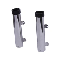 2pcs removble clamp fishing rod holder rack deck mount stainless steel fish rod holders