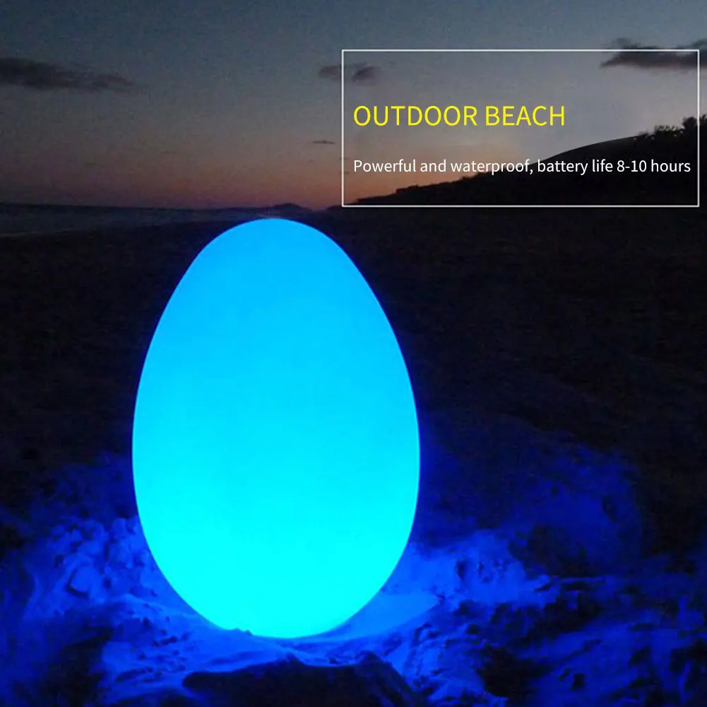 

LED Egg Shape Table Lights Colorful Remote Atmosphere Lamp Bar Party Decoration Rechargeable Indoor Outdoor Home Garden Lighting