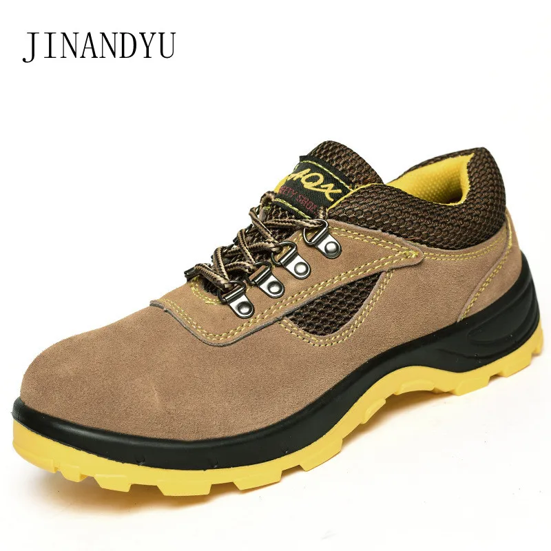 Защитные ботинки со стальным носком для мужчин и женщин дышащая Нескользящая