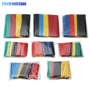 400 шт Полиолефиновая термоусадочная трубка смешанного цвета 8 размеров 1-14 мм 2:1 термоусадочная трубка провода кабельные рукава обертывание провода Ассортимент Набор