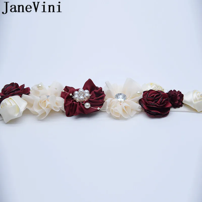 Винтажный Розовый свадебный пояс jaevini с кристаллами цветы жемчуг ювелирный