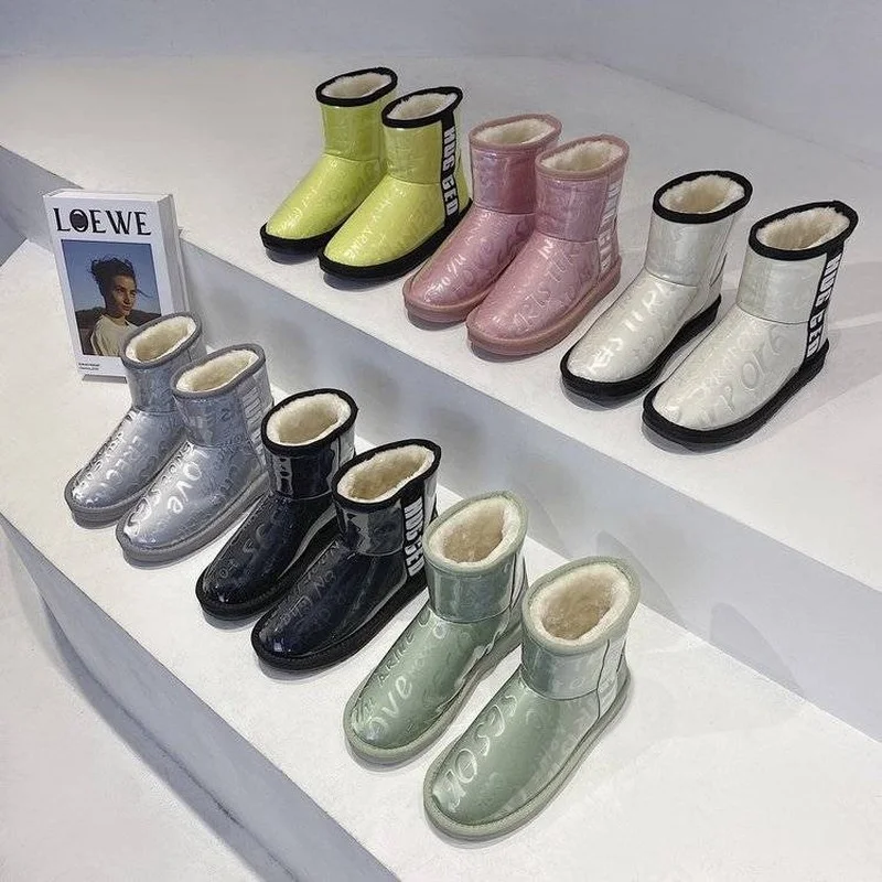 

Designer New Snow Boots Women's Jelly Snow Cotton Boots Cotton Martin Boots Female Short Boots Women Shoes Mujer Femme Zapatos