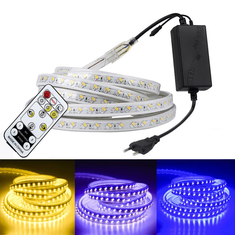 СВЕТОДИОДНАЯ лента SMD 5050 220 В белая наружная водонепроницаемая светодиодная 5730 RGB