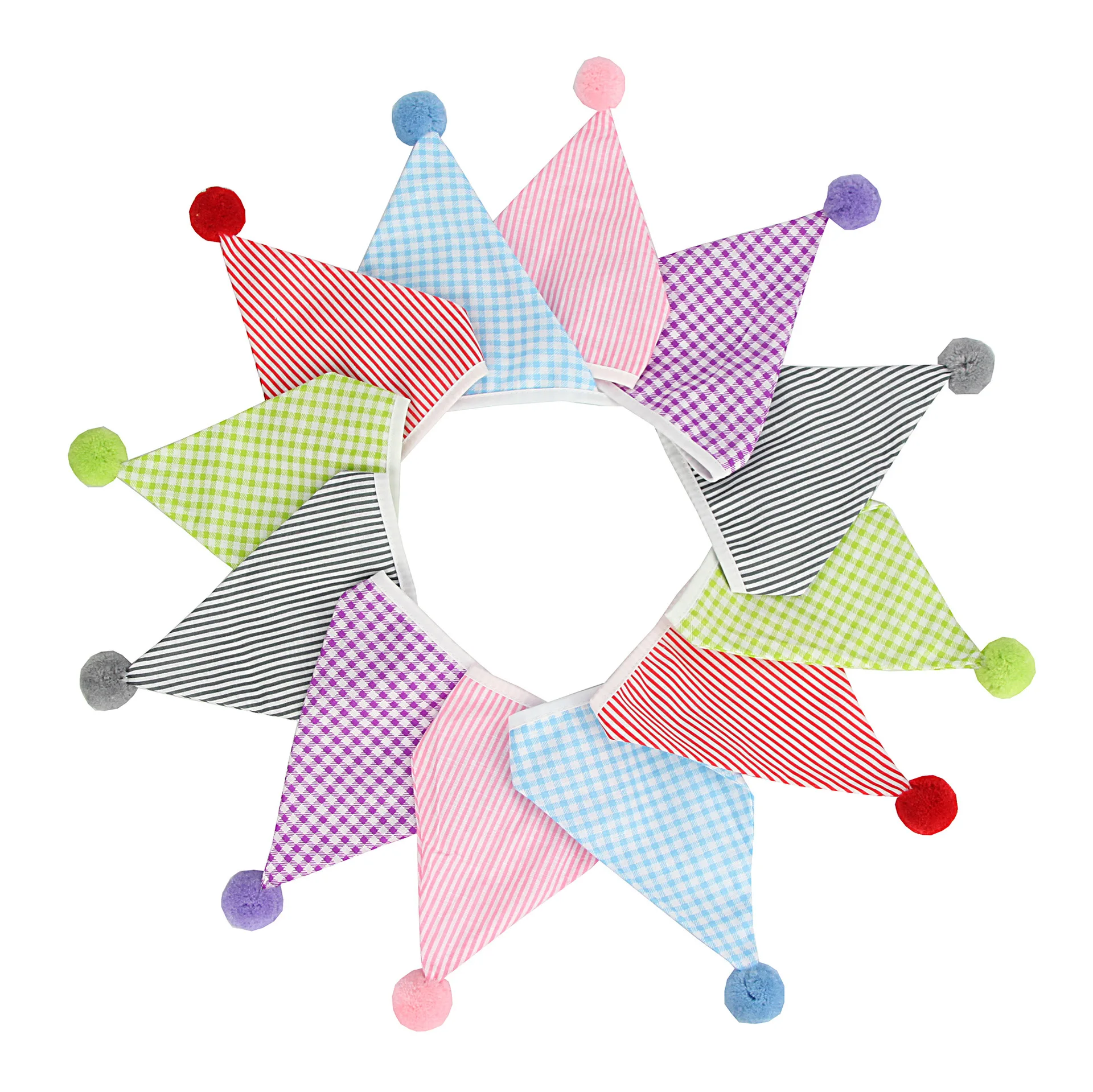 

Хлопковая гирлянда в горошек с цветочным рисунком