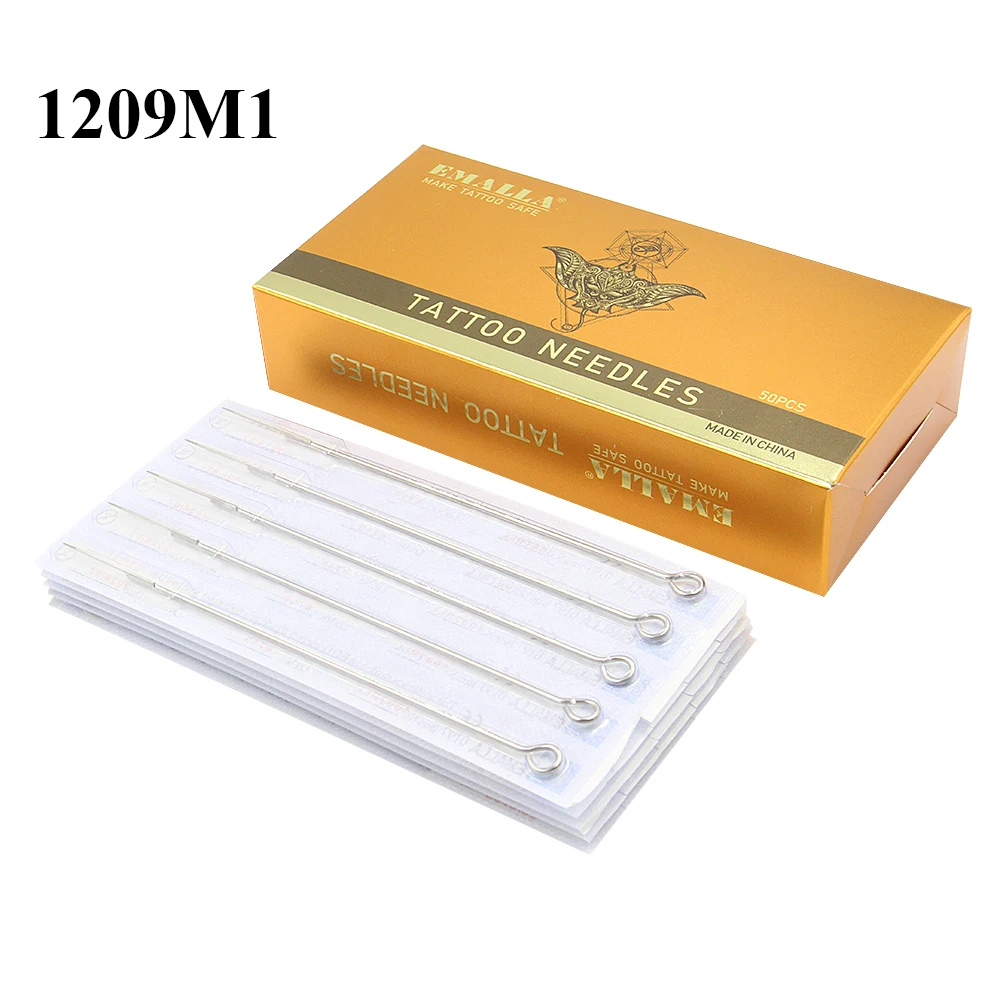

50PCS Best Quality 9M1 Tattoo Needles Disposable Assorted Sterile 9 Single Magnum Needles For Tattoo Body Art Free Shipping