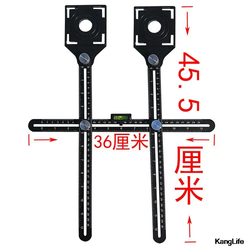 Локатор отверстий для керамической плитки универсальная Линейка в шесть раз с
