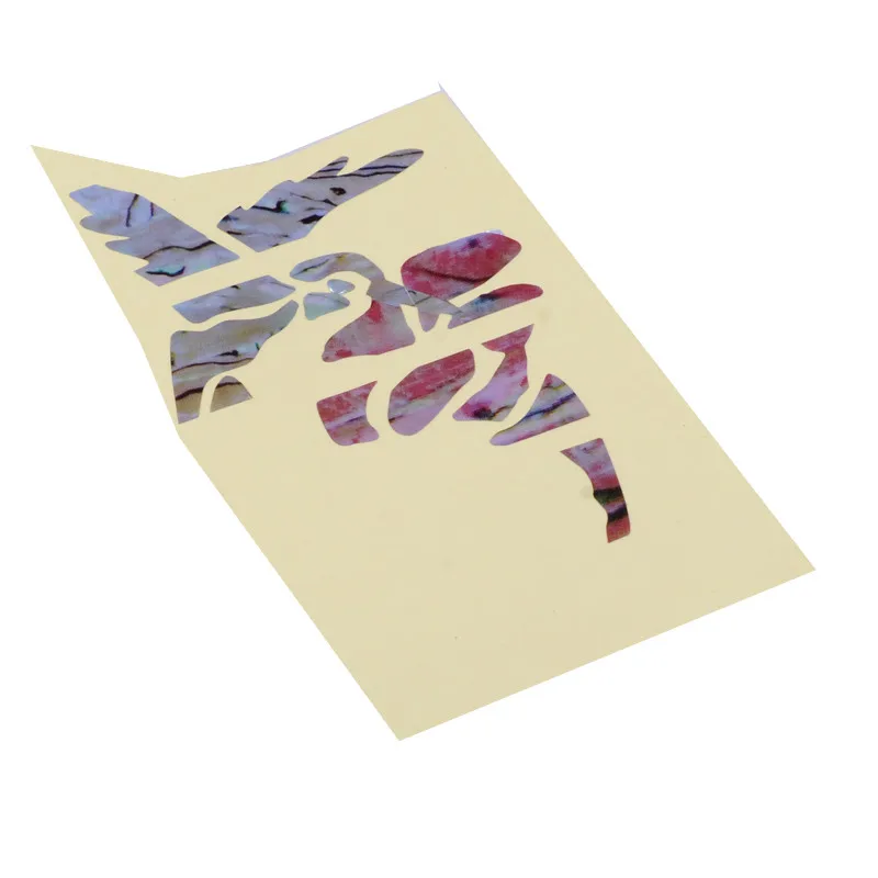 

For Electric Acoustic Guitar Neck 5pcs Guitar Fret Inlay Stickers Hummingbird With Flowers Fretboard Marker / Decals