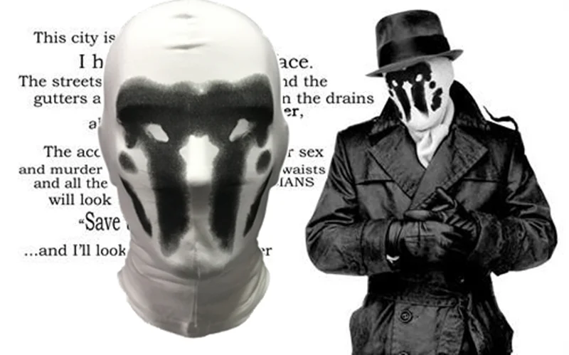 Watchmen маска Роршаха Walter Ковач Косплэй белый Inkblot хлопковая Футболка с