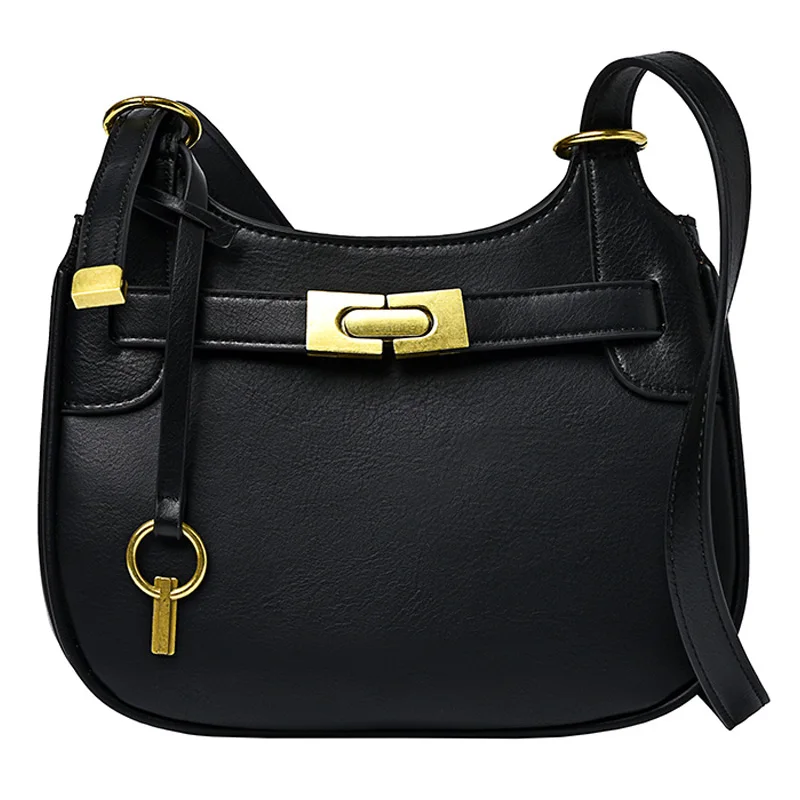 

Vintage Square Armpit bag 2020 Fashion New High quality PU Leather Women's Designer Handbag Lock Shoulder Messenger Bag Travel