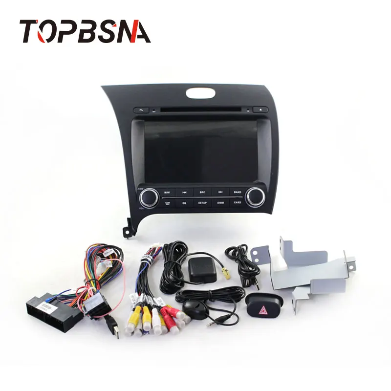 TOPBSNA Android 9,0 автомобильный DVD мультимедийный плеер для Kia CERATO K3 FORTE 2013 wifi автомобильный Радио плеер с gps-навигатором авто FM