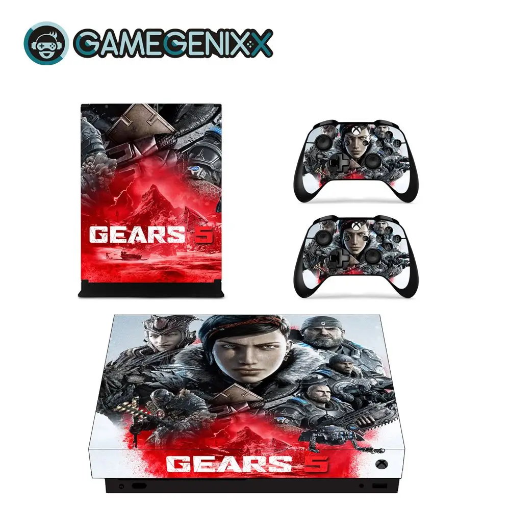 GAMEGENIXX виток винилопласта с наклейкой для консоли Xbox One X и 2 контроллеров шестерни