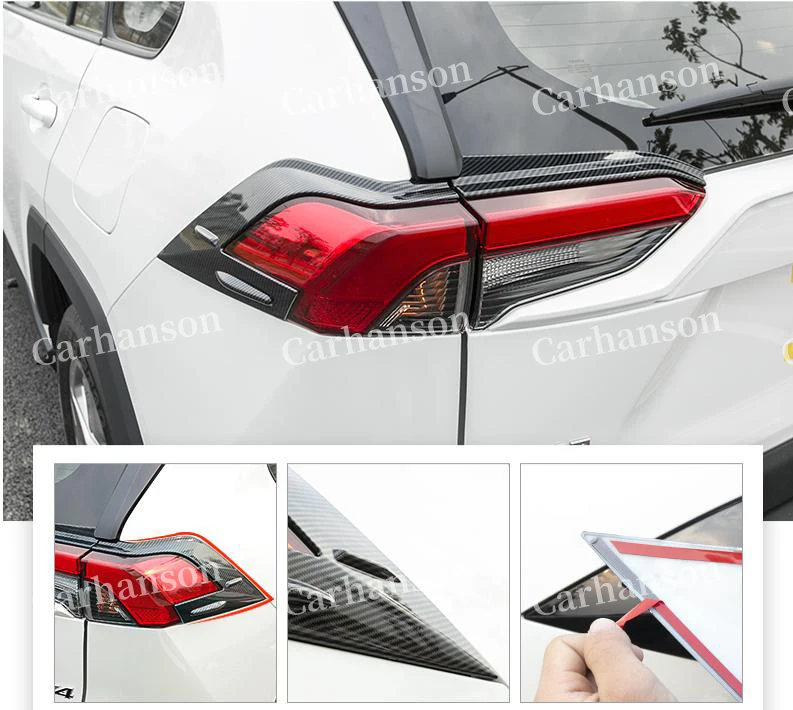 Задние фары для Toyota RAV4 RAV 4 крышка карбоновая рамка отделка протектор Стайлинг