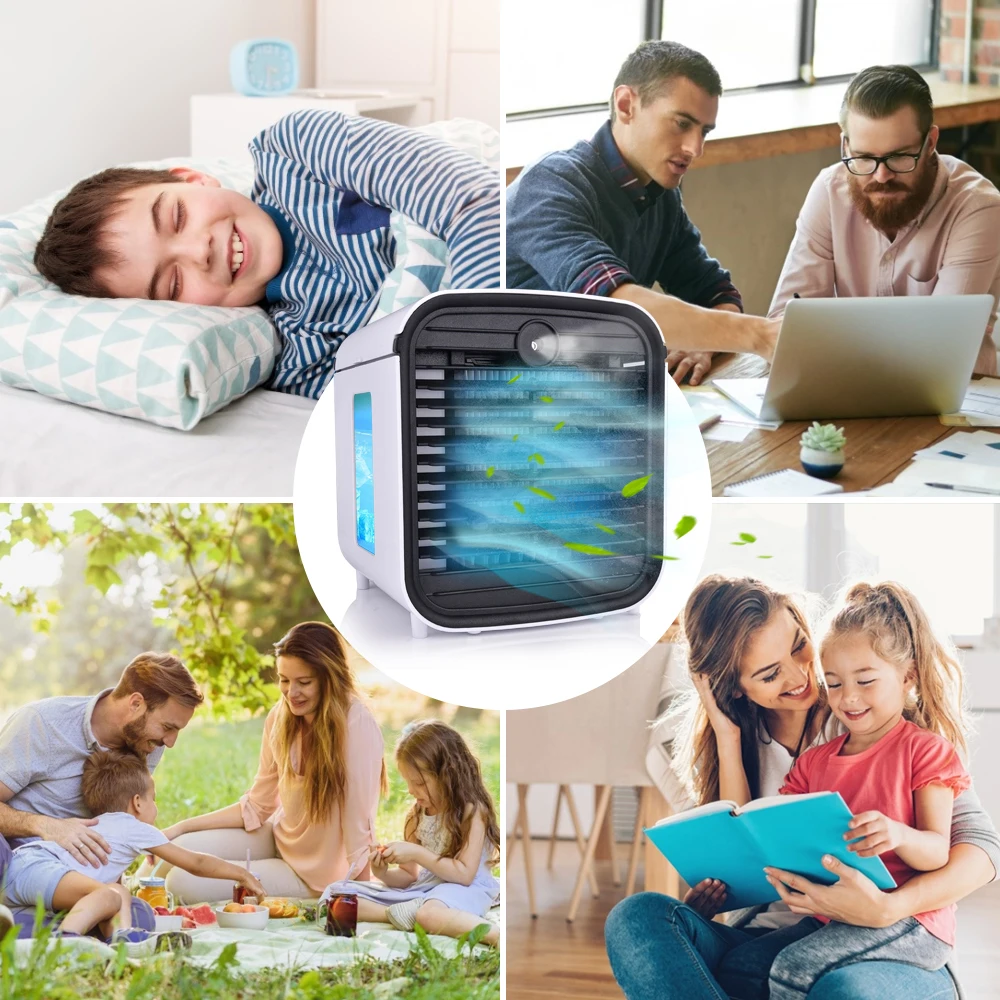 Мини-кулер воздуха портативный с USB 7 цветов светильник | Красота и здоровье