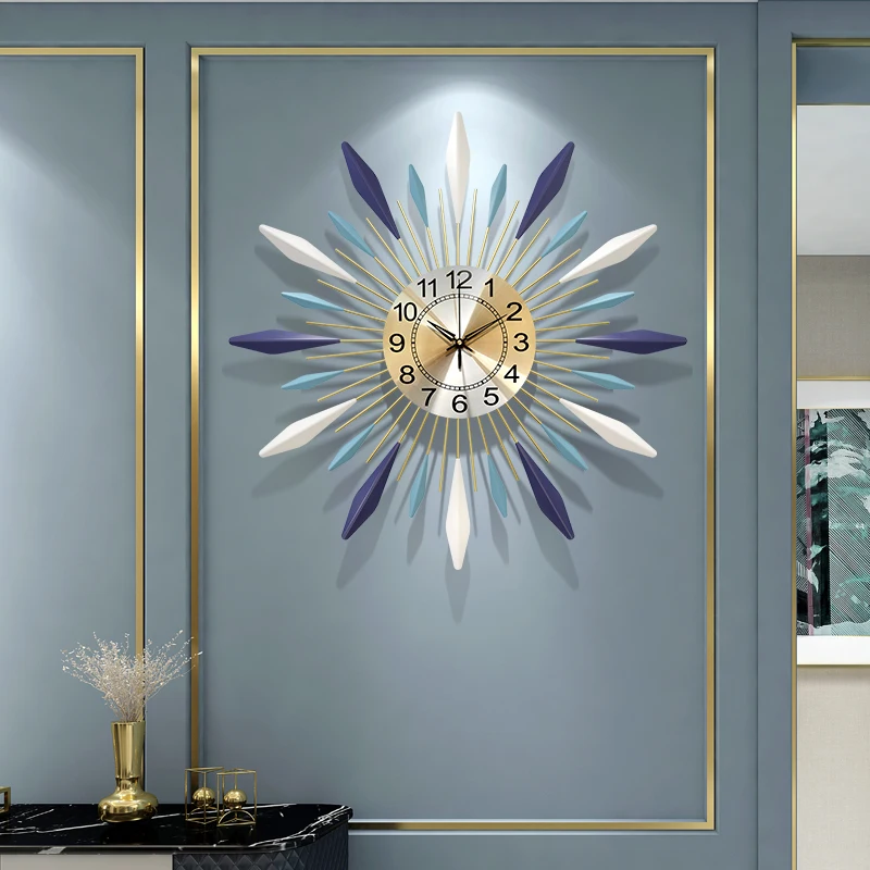 

Nordic Modern Wall Clock Metal Gold Unique Silent Quartz Wall Clock Fashion Irregular Zegar Scienny House Accessories EI50WC