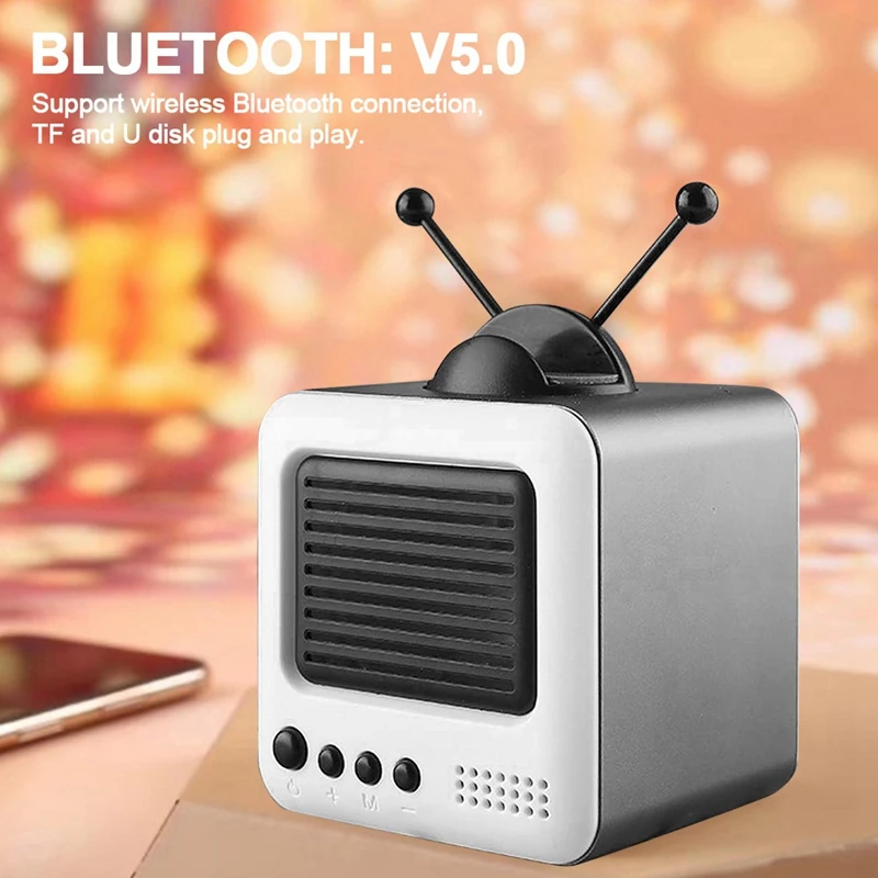 Мини беспроводной динамик Ретро Bluetooth Динамик ТВ моделирование мини музыкальный