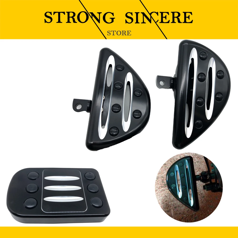 

Передние напольные панели для мотоциклетного водителя, подножки, Пассажирские подножки, набор педалей для Harley Touring Street Road Glide Dyna FLD Softail