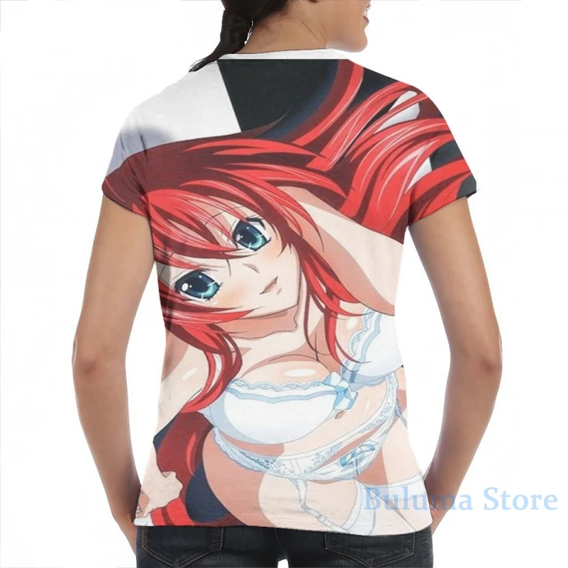 Старшая школа DxD Риас Gremory Мужская футболка для женщин со сплошным принтом Модная