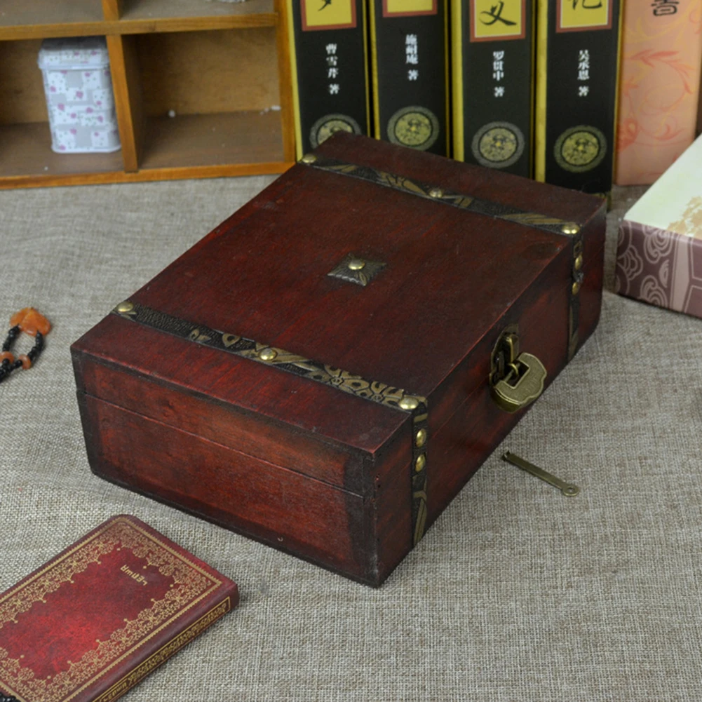 1 шт. винтажный деревянный ящик для хранения с сокровищами складной органайзер