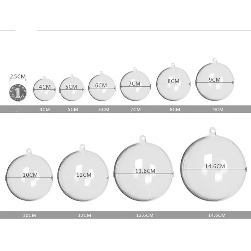 10 шт. Рождество деревьев украшения прозрачный шар сердце Форма открытого