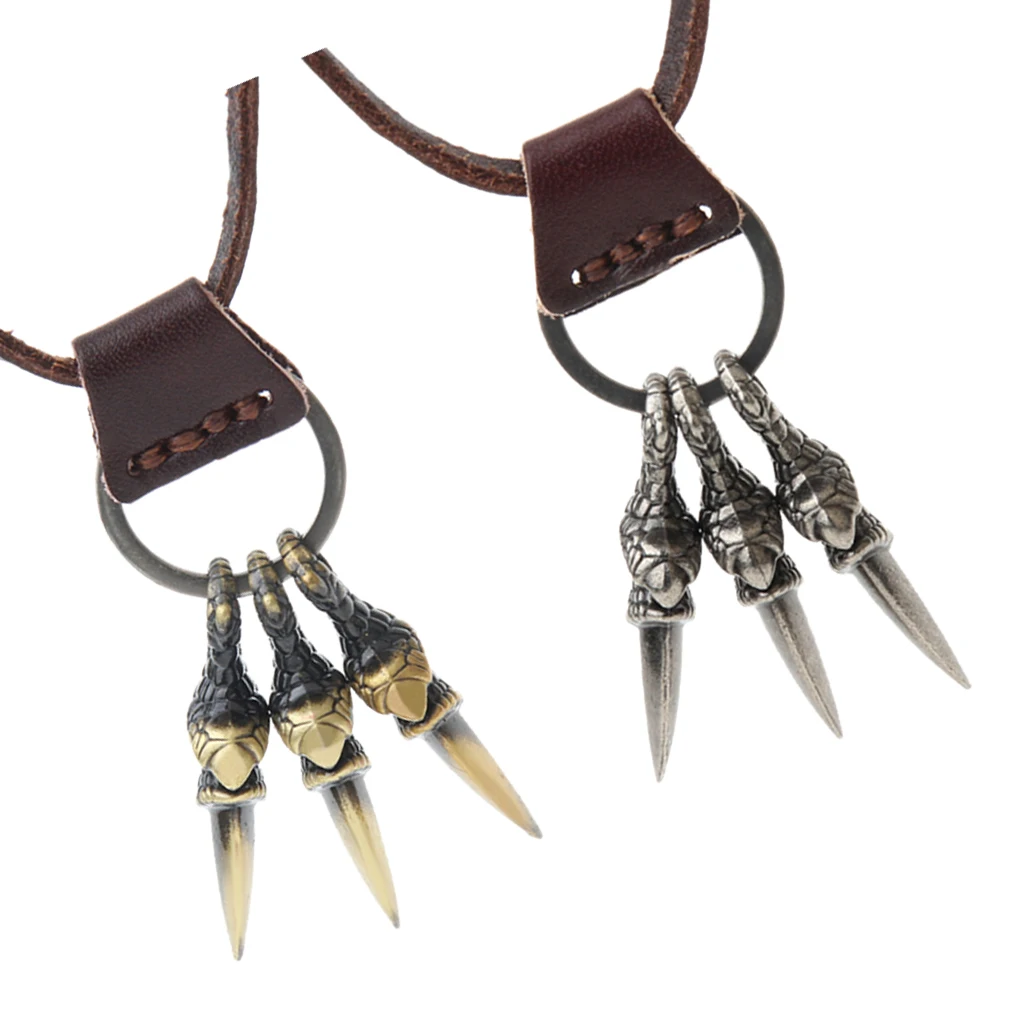 Готическая цепь из искусственной кожи панк Мужская подвеска в виде орла птицы