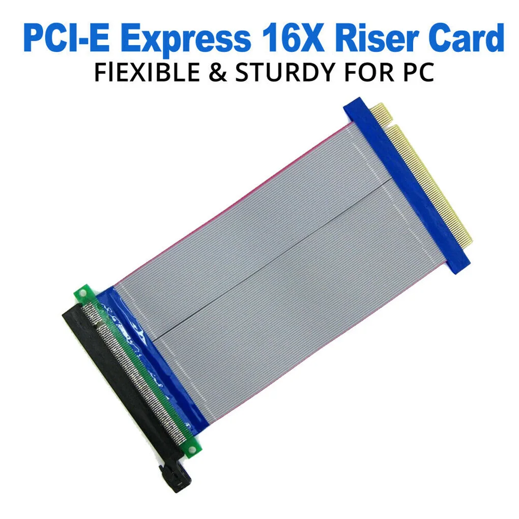 

PCI Express 16x Flexible Cable Card Extension Port Adapter Riser Card 1 Slot PCIe X16 Riser for 1U 2U 3U Server IPC Chassis