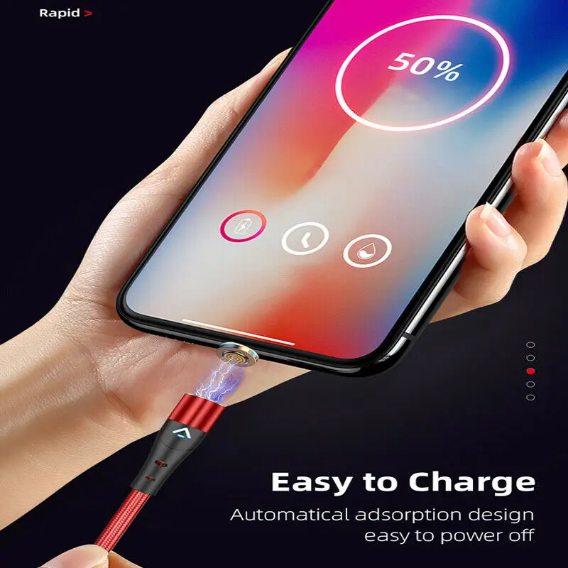 1m 2m 3A QC3.0 Магнитный зарядный кабель для быстрой зарядки Micro usb type C синхронизации