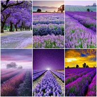 diamond painting purple lavender 5d diy wall art flower patch diamond embroidery modern home room decoration gift