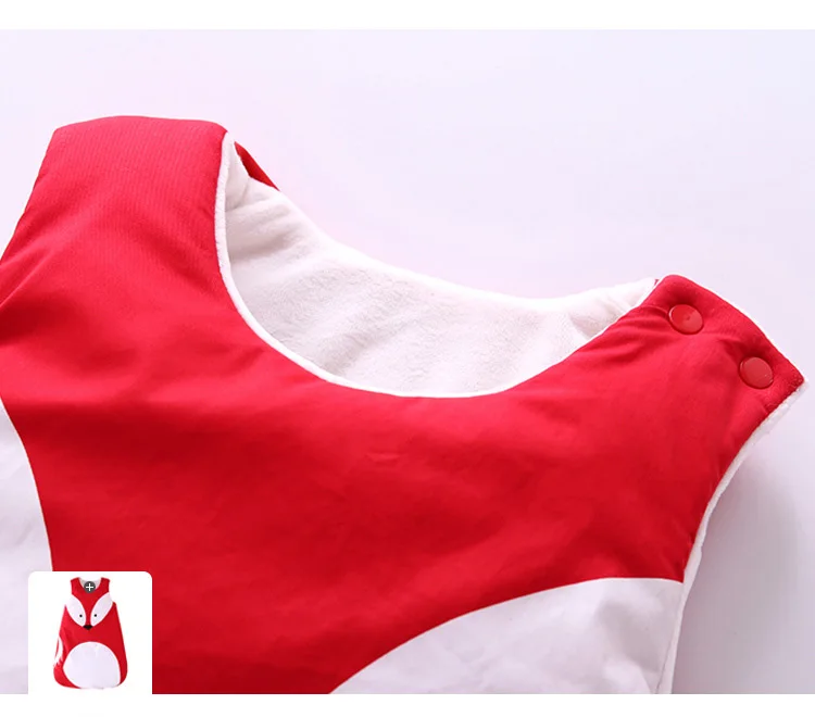 Симпатичная теплая детская коляска с рисунком панды и лисы спальный мешок для