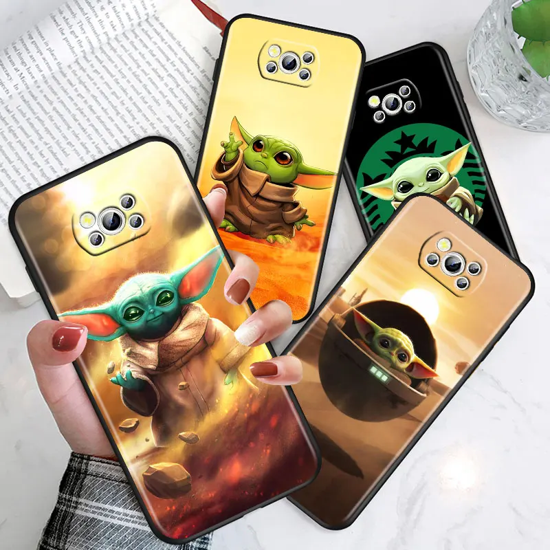 Мягкий черный чехол для телефона Yoda Baby с милыми звёздными войнами Xiaomi Civi Poco X3 NFC X2